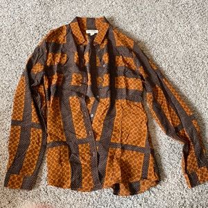 Burberry fall shirt, excellent condition.